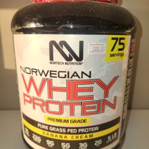 אבקת חלבון מי גבינה בטעם בננה NORTECH NUTRITION 2.27 גרם